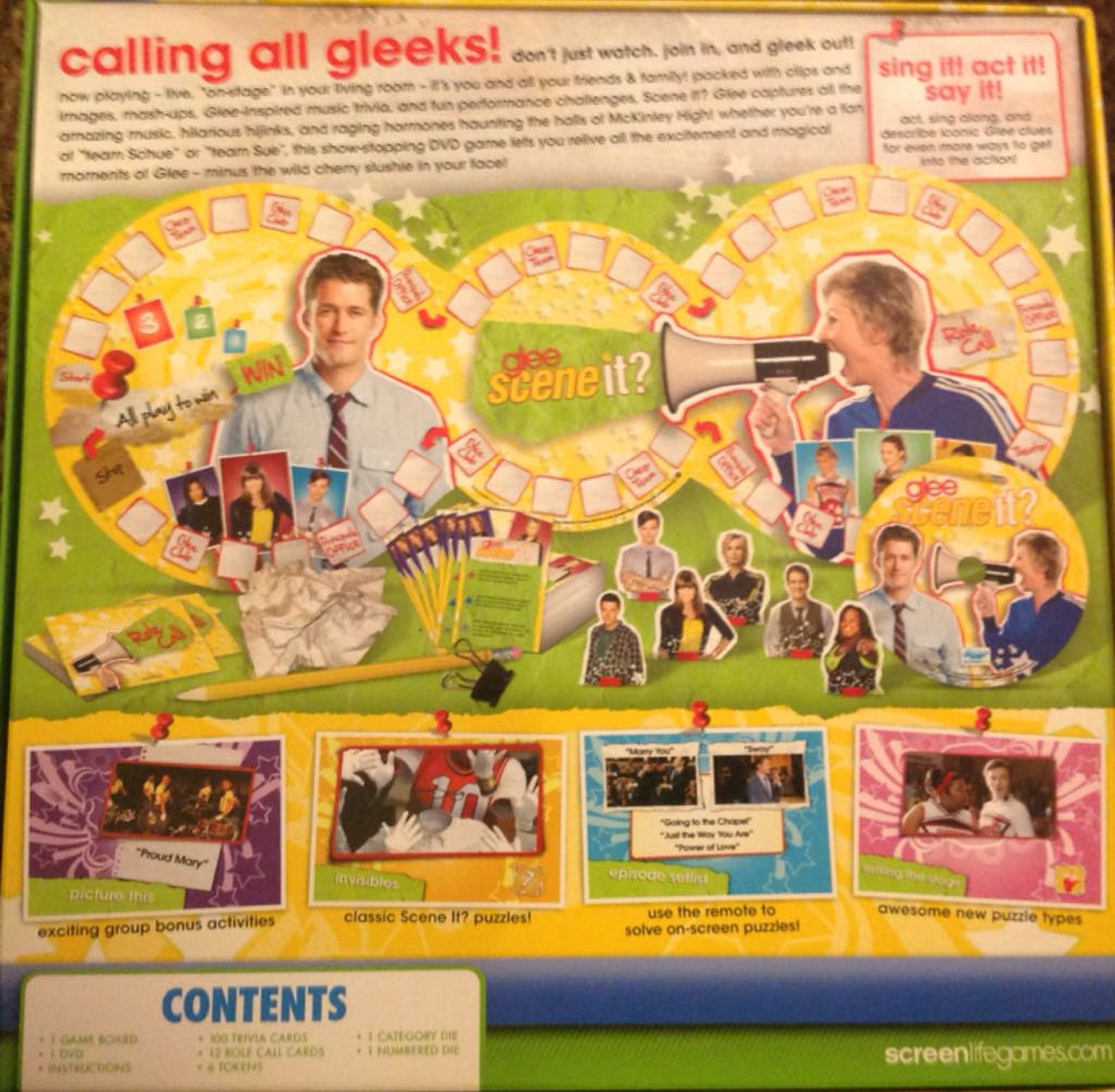 Scene It Glee  (2+) board game collectible [Barcode 876284002340] - Main Image 2
