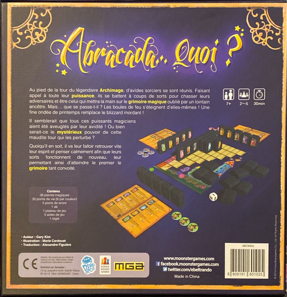 Abracada Quoi ?, Moonster Games  (2-5) board game collectible [Barcode 8809191601025] - Main Image 2