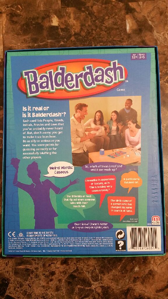 Balderdash  (2-6) board game collectible [Barcode 887961060515] - Main Image 2