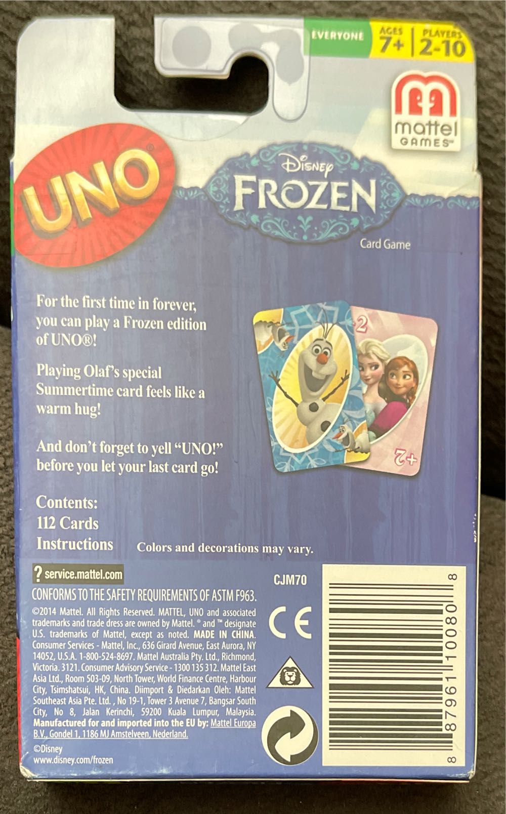 Frozen  (2-10) board game collectible [Barcode 887961100808] - Main Image 2