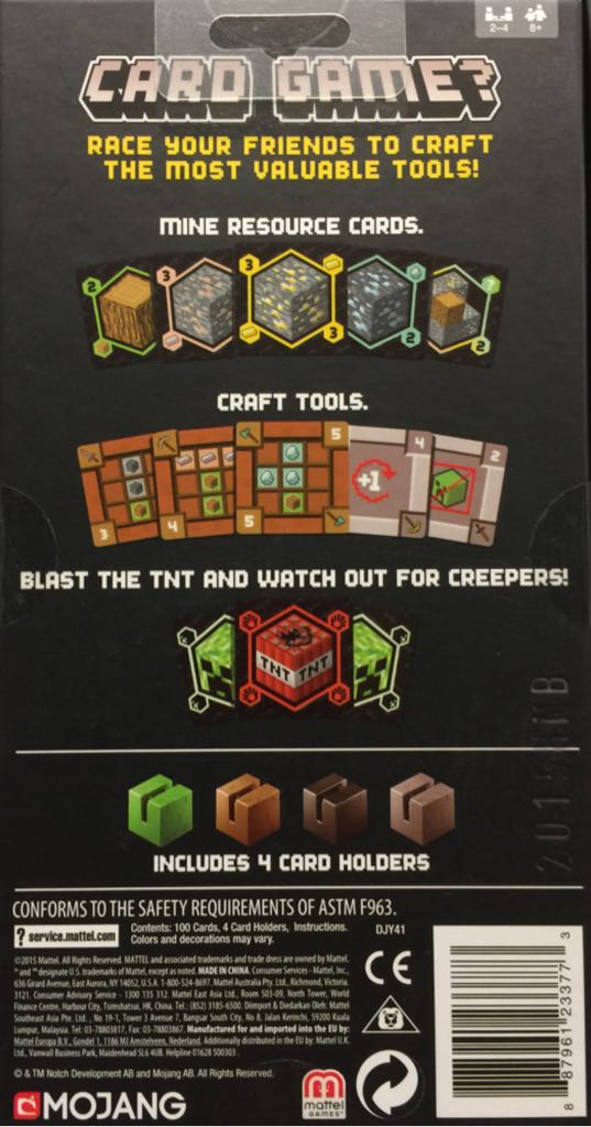 Minecraft Card Game  (4) board game collectible [Barcode 887961233773] - Main Image 2