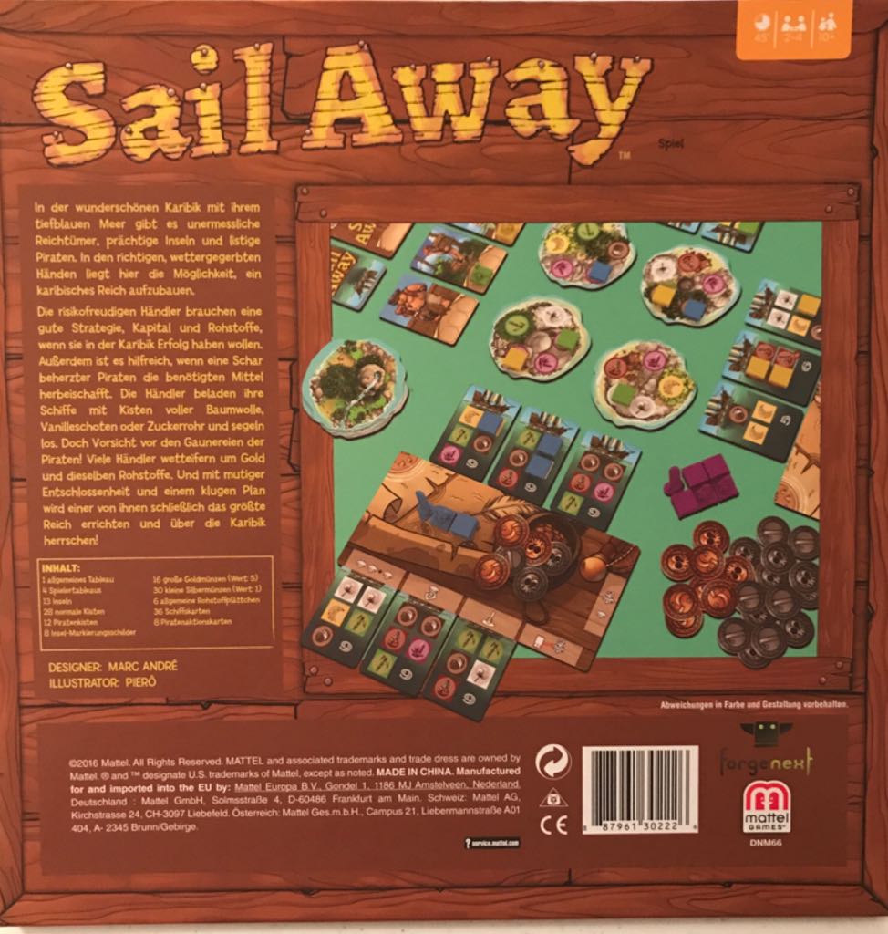 Sail Away  (2 -4) board game collectible [Barcode 887961302226] - Main Image 2