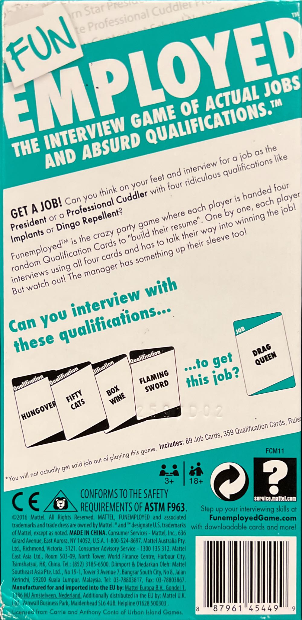 FUNemployed  (3+) board game collectible [Barcode 887961454499] - Main Image 2