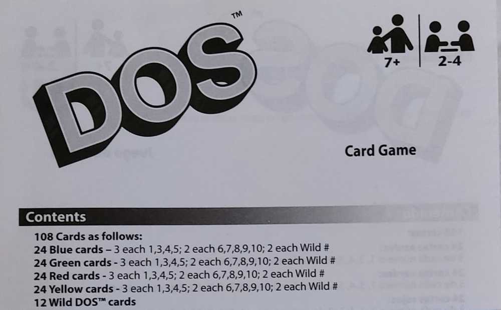 Uno: DOS™ Card Game  (2-8) board game collectible [Barcode 887961629385] - Main Image 4