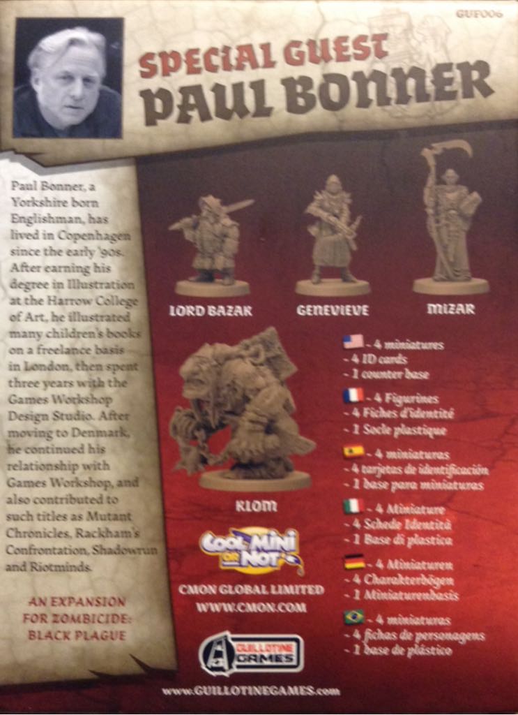 Zombicide: Fantasy: Special Guest - Paul Bonner  (1 to 6) board game collectible [Barcode 889696001856] - Main Image 2