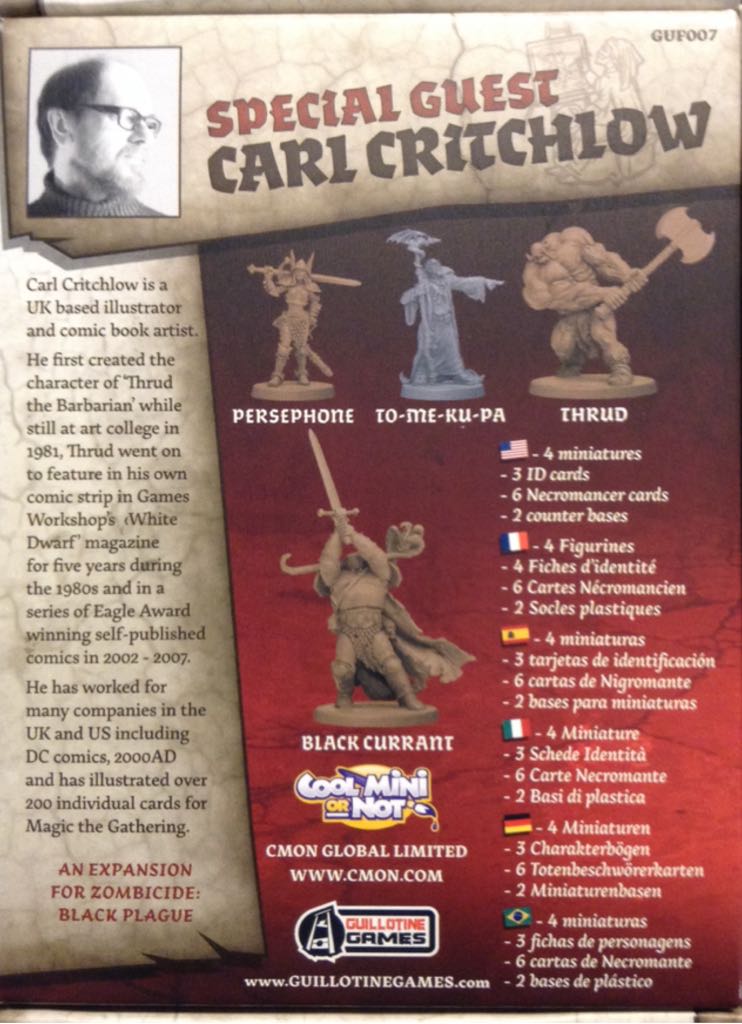 Special Guest Carl Critchlow  (1 to 6) board game collectible [Barcode 889696001863] - Main Image 2