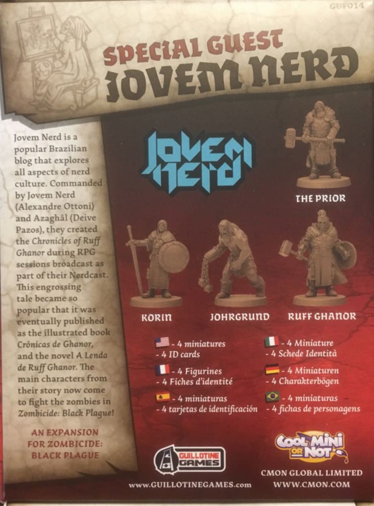 Zombicide: Fantasy: Special Guest - Jovem Nerd  (1 to 6) board game collectible [Barcode 889696001931] - Main Image 2