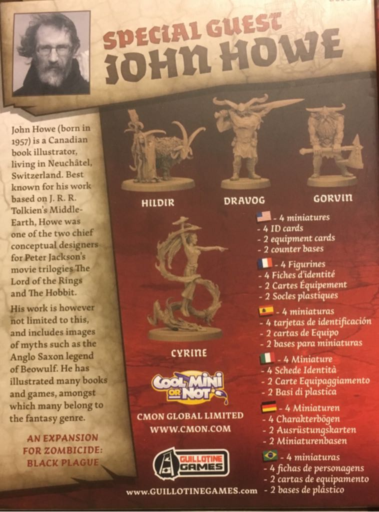 Special Guest John Howe  (1 to 6) board game collectible [Barcode 889696001955] - Main Image 2