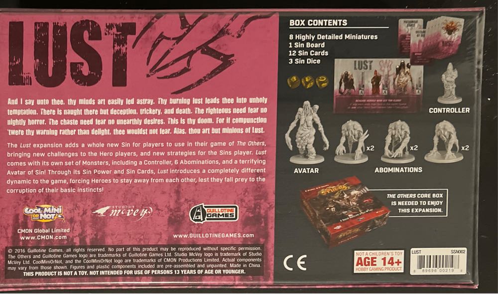 Others, The: Lust  (2-5) board game collectible [Barcode 889696002198] - Main Image 2