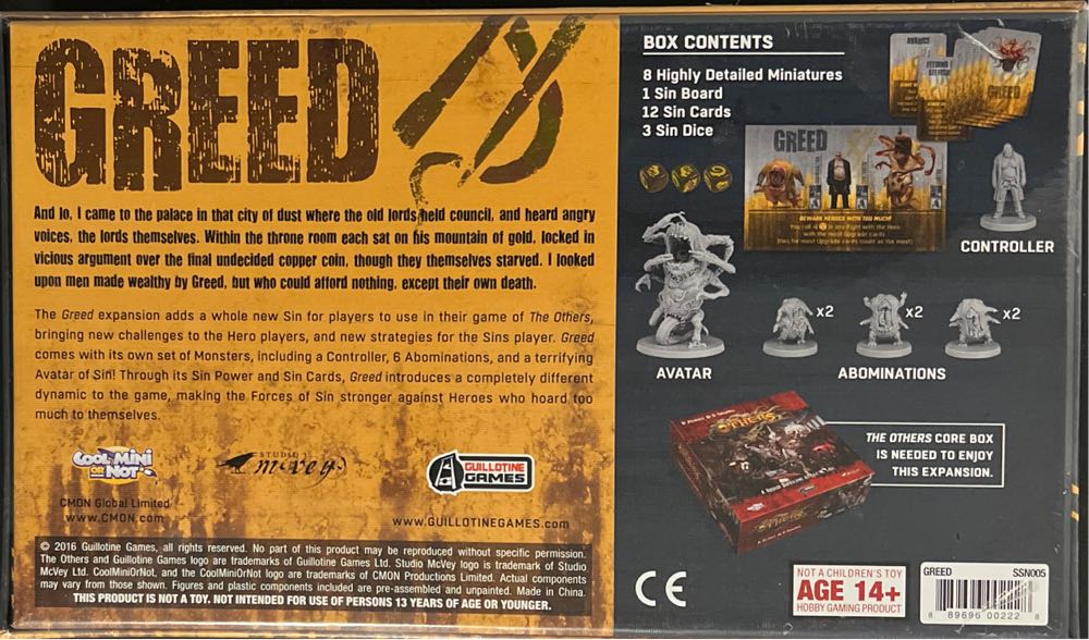 Others, The: Greed  (2-5) board game collectible [Barcode 889696002228] - Main Image 2