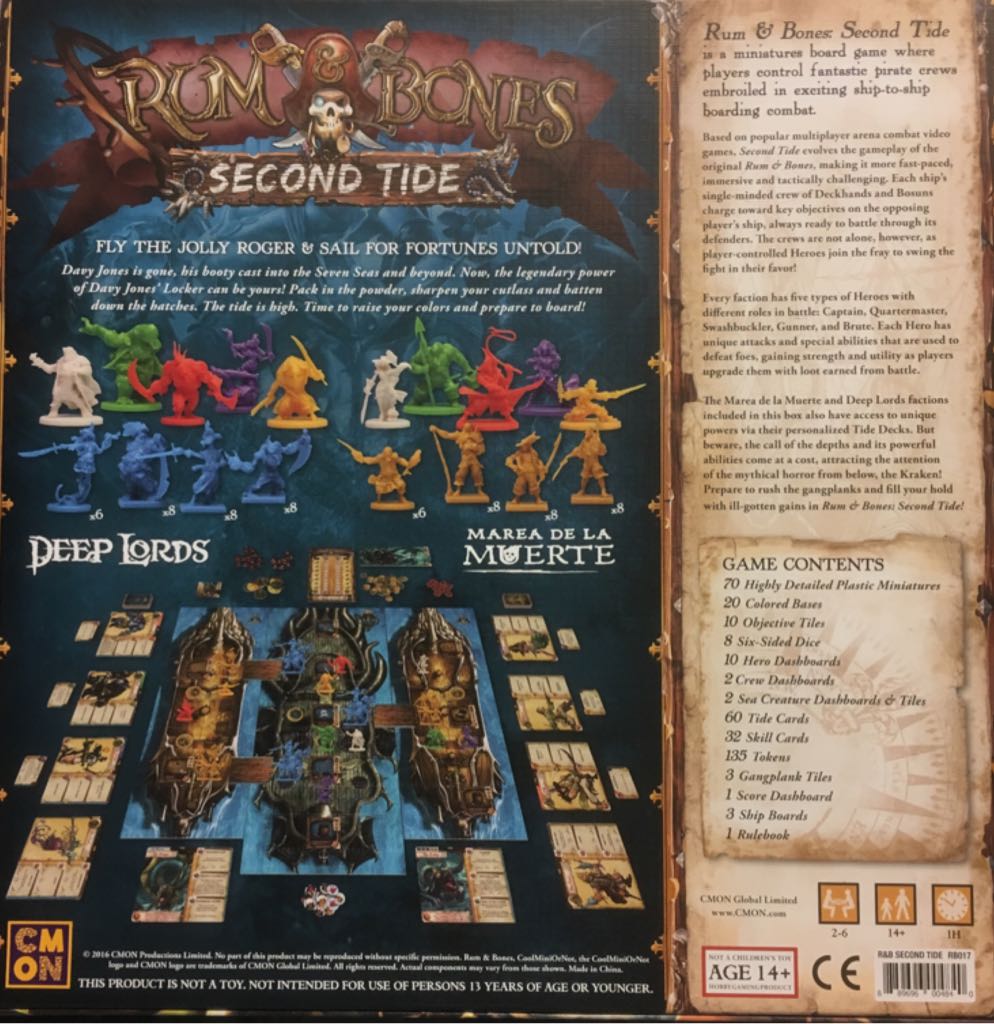 Rum & Bones: Second Tide  (2 to 6) board game collectible [Barcode 889696004840] - Main Image 2