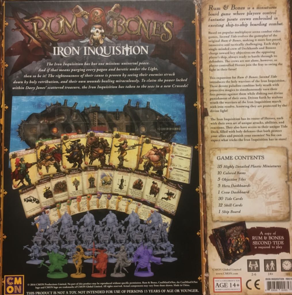 Rum & Bones: Second Tide: Iron Inquisition Expansion PAINTED  (2-6) board game collectible [Barcode 889696004857] - Main Image 2