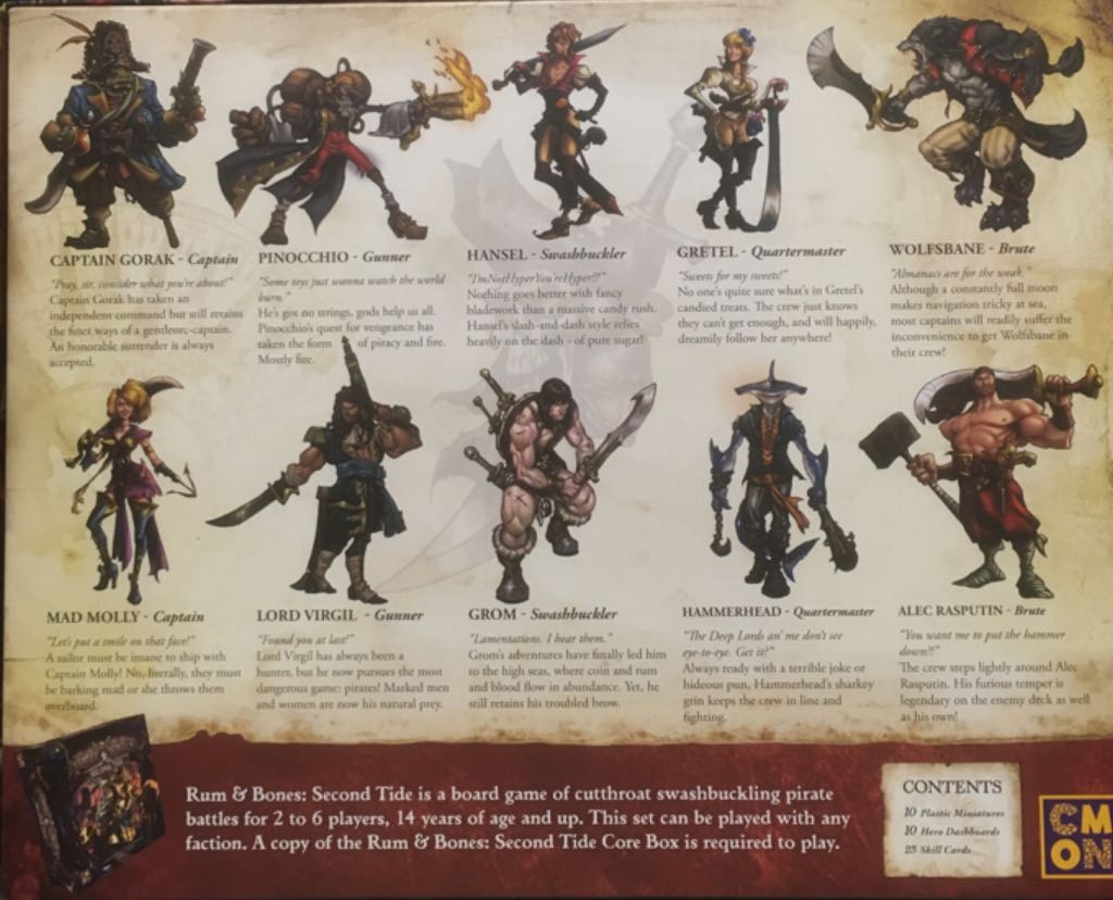 Rum & Bones: Second Tide: Mercenaries Hero’s Chest  (2-6) board game collectible [Barcode 889696004925] - Main Image 2