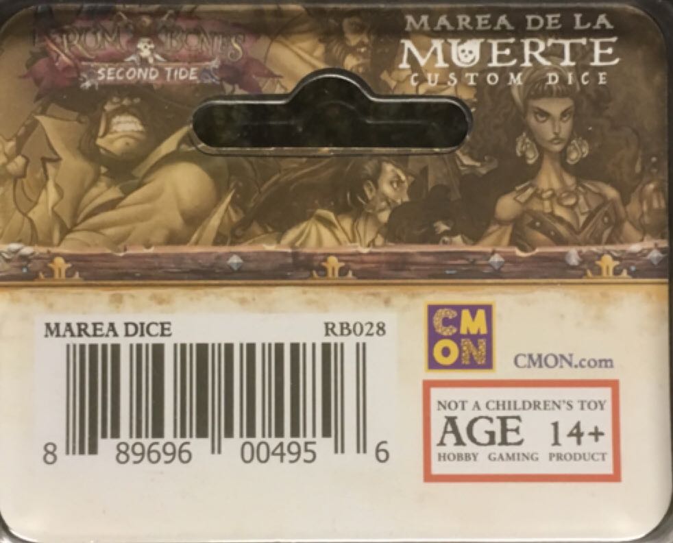 Rum & Bones: Second Tide: Marea De La Muerte Custom Dice  (2 to 6) board game collectible [Barcode 889696004956] - Main Image 2