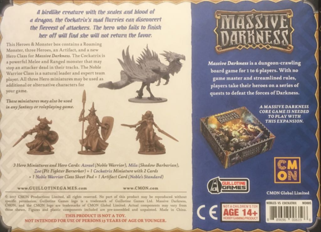Noble Warriors Vs The Cockatrix  (1 to 6) board game collectible [Barcode 889696006196] - Main Image 2