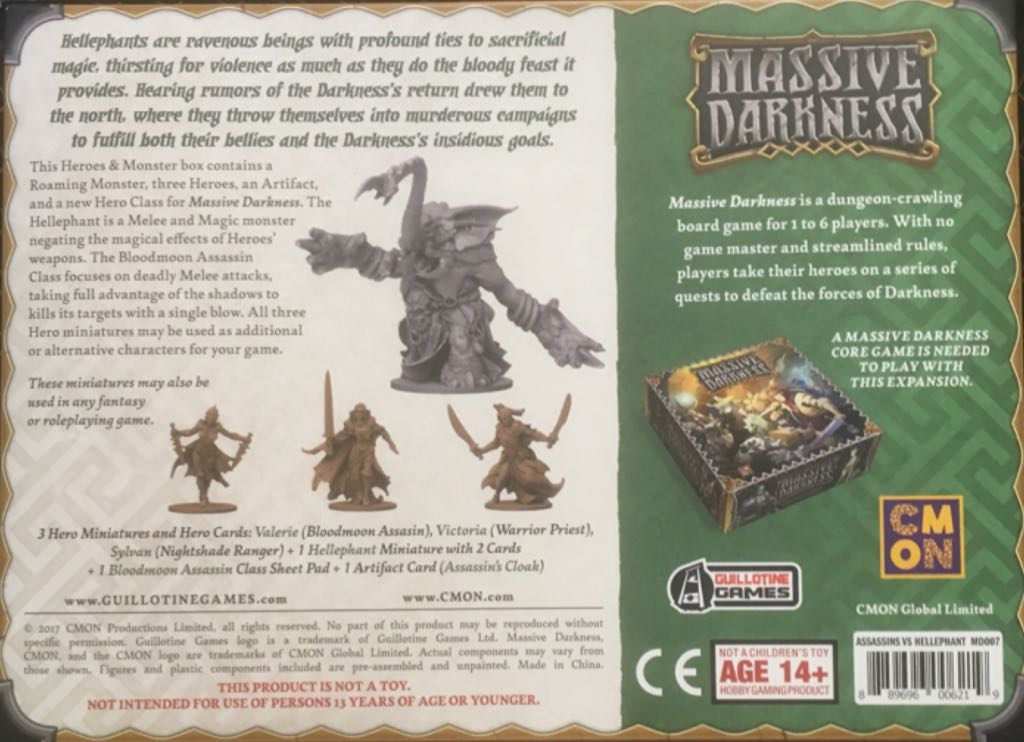 Bloodmoon Assassins Vs The Hellephant  (1 to 6) board game collectible [Barcode 889696006219] - Main Image 2