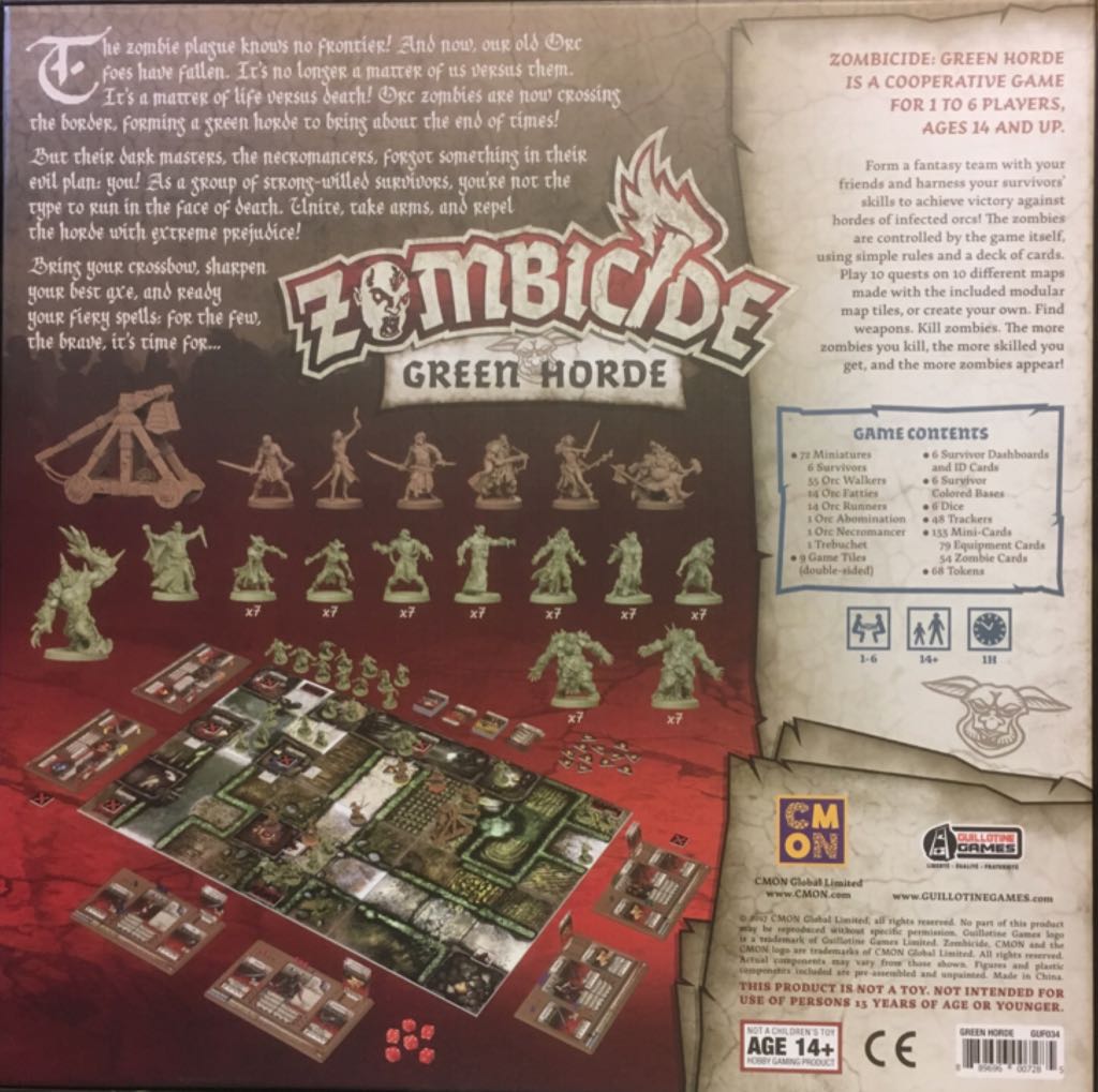 Zombicide: Green Horde  (1-6) board game collectible [Barcode 889696007285] - Main Image 2