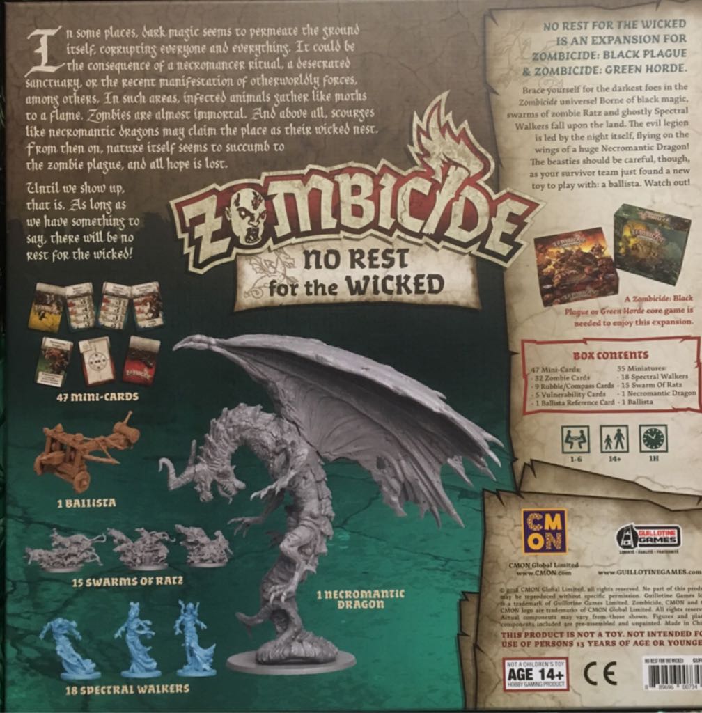 Zombicide: No Rest for the Wicked  (1-6) board game collectible [Barcode 889696007346] - Main Image 2