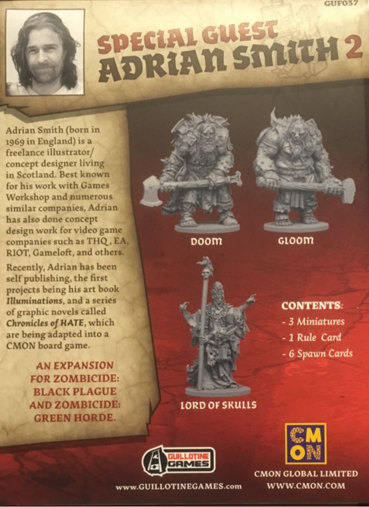 Special Guest Adrian Smith 2  (1 to 6) board game collectible [Barcode 889696007360] - Main Image 2