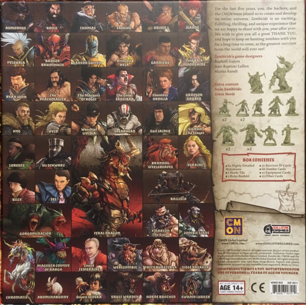 Zombicide: Horde Box  (1-6) board game collectible [Barcode 889696007414] - Main Image 2