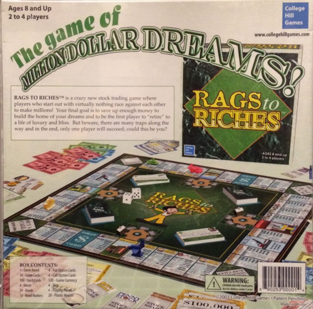 Rags to Riches  (2 to 4) board game collectible [Barcode 890253000014] - Main Image 2