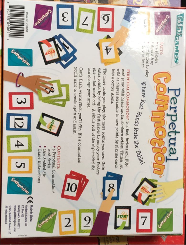 Perpetual Commotion (2–6 players | 8+ | 30 min.)  (2–6) board game collectible [Barcode 891755000014] - Main Image 2