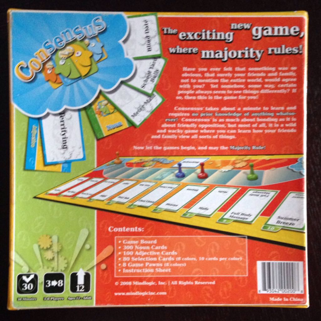 Consensus   (3-8) board game collectible [Barcode 893042002008] - Main Image 2