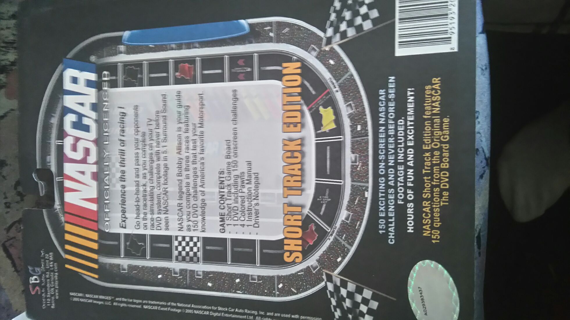 Short Track Edition Nascar The Dvd Game  board game collectible [Barcode 895193202146] - Main Image 2