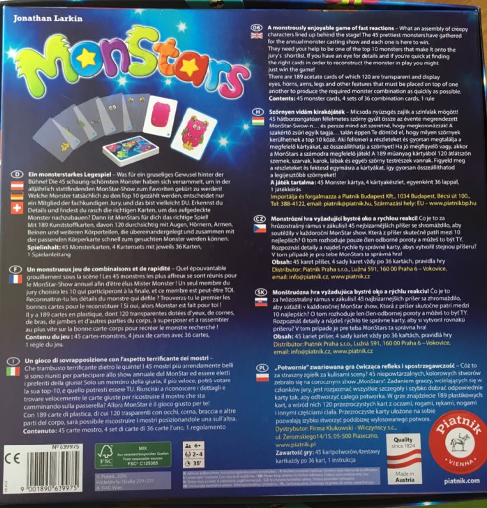 Monstars   board game collectible [Barcode 9001890639975] - Main Image 2