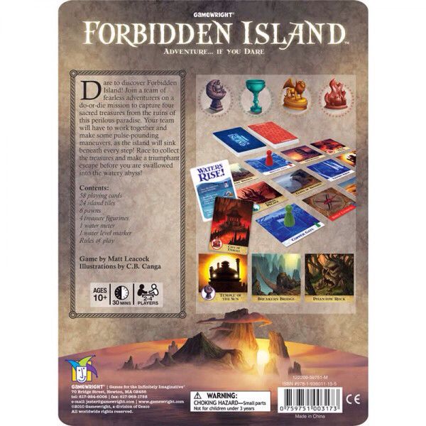 Forbidden Island  (2 to 4) board game collectible [Barcode 9178171003173] - Main Image 2