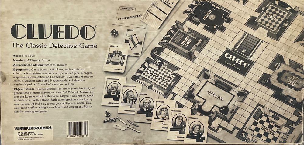 Cluedo  (3-6) board game collectible [Barcode 9310457200511] - Main Image 2