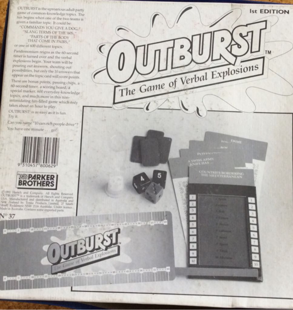 Outburst  (2+) board game collectible [Barcode 9310457800629] - Main Image 2