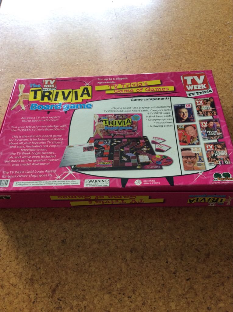 The TV Week TV Trivia Board Game 2005 Complete Test Your TV Trivia Quotient  (2-6) board game collectible [Barcode 9313920033845] - Main Image 2
