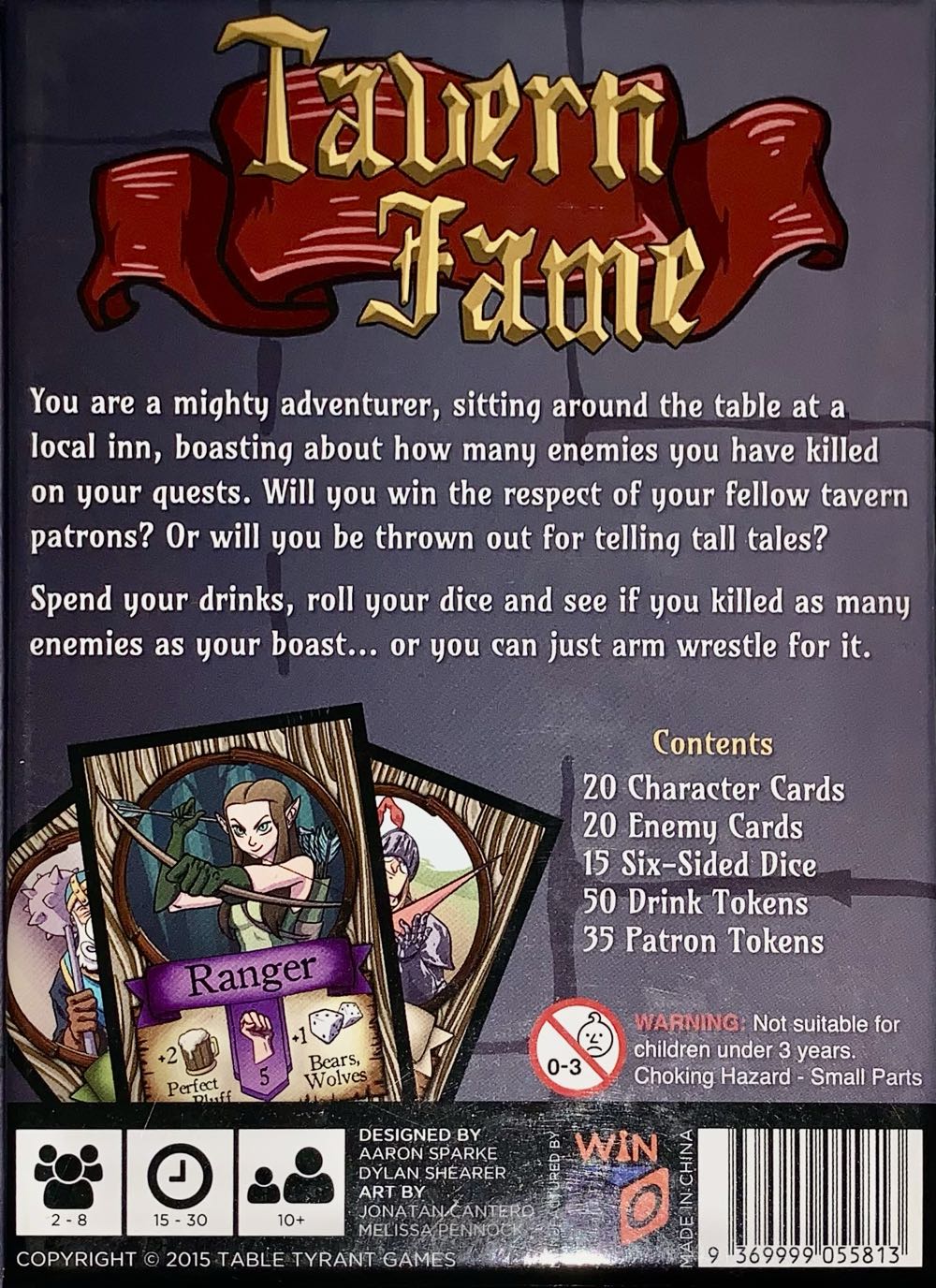 Tavern Fame  (2-8) board game collectible [Barcode 9369999055813] - Main Image 2
