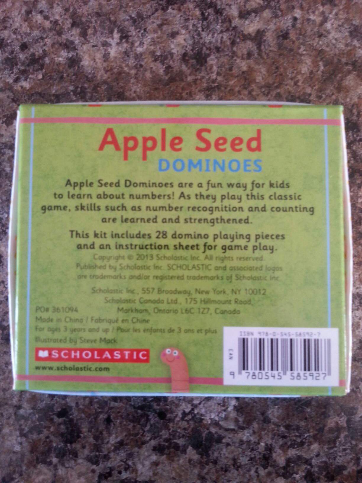 Apple Seed Dominoes  (2-4) board game collectible [Barcode 9780545585927] - Main Image 2