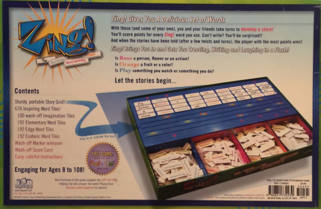 Zing the Bewitching Story Making Game  (12) board game collectible [Barcode 9780641734939] - Main Image 2