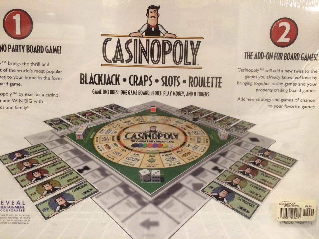 Reveal Entertainment Casinopoly Board Game  (2-8) board game collectible [Barcode 9780681162235] - Main Image 2