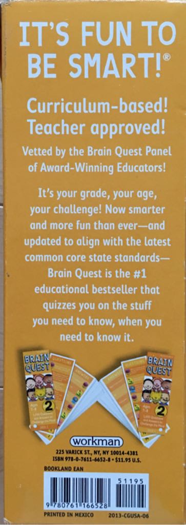 BraBrain Quest : Grade 2 - Revised 4th Edition  (1+) board game collectible [Barcode 9780761166528] - Main Image 2