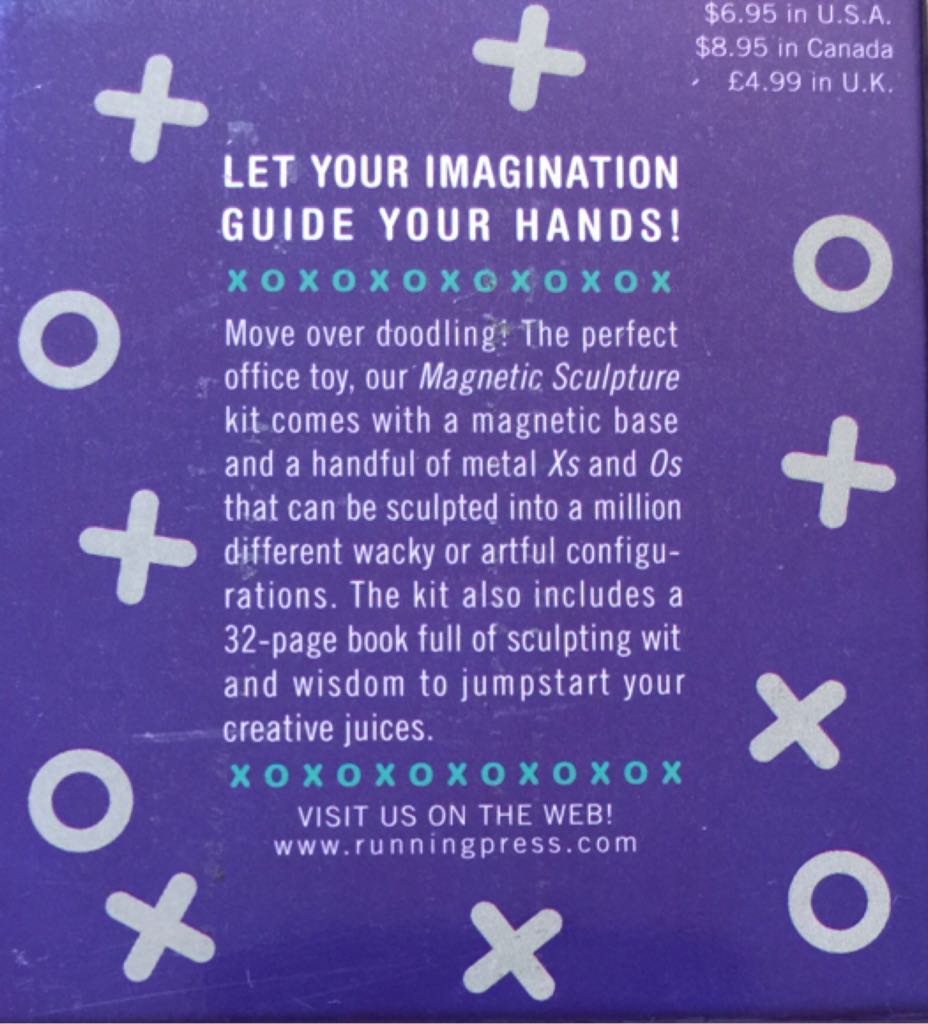 Magnetic Sculptures Xs and Os -Office Desktop Stress Relief ,perfect office toy  (1) board game collectible [Barcode 9780762413737] - Main Image 2