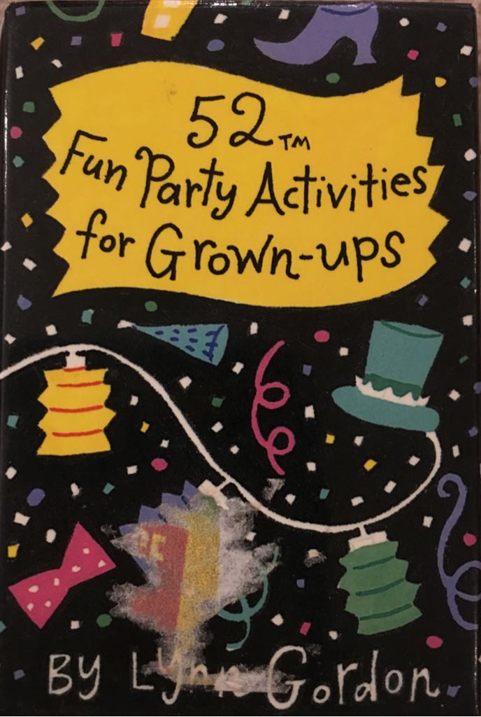 52 Fun Party Activities For Grown-Ups  board game collectible [Barcode 9780811813495] - Main Image 1