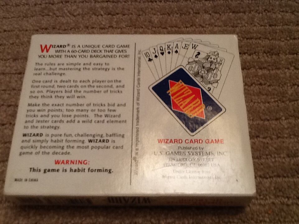 Wizard Card Game  (3-6) board game collectible [Barcode 9780913866689] - Main Image 2