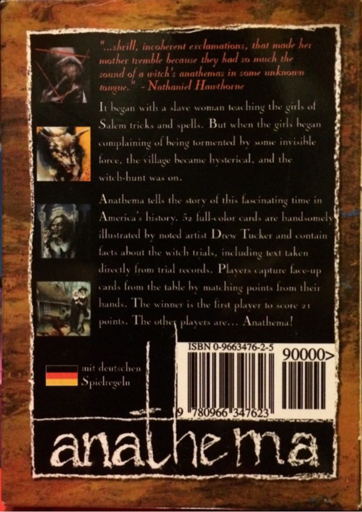 Anathema  (2-4) board game collectible [Barcode 9780966347623] - Main Image 2