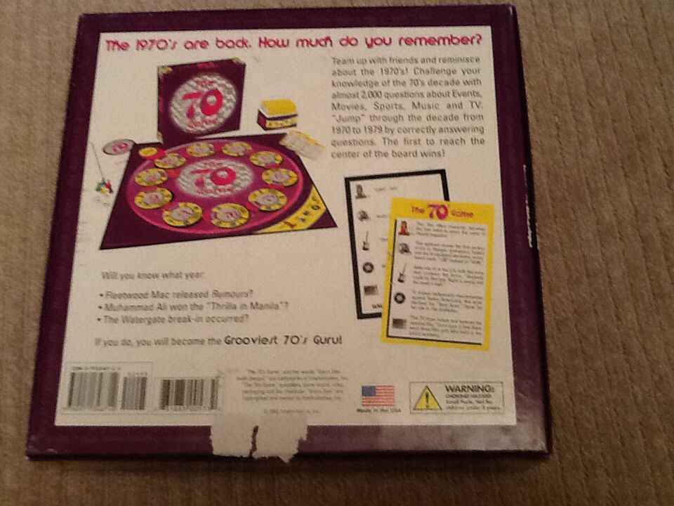 The 70’s Game  (2-5) board game collectible [Barcode 9780971348714] - Main Image 2