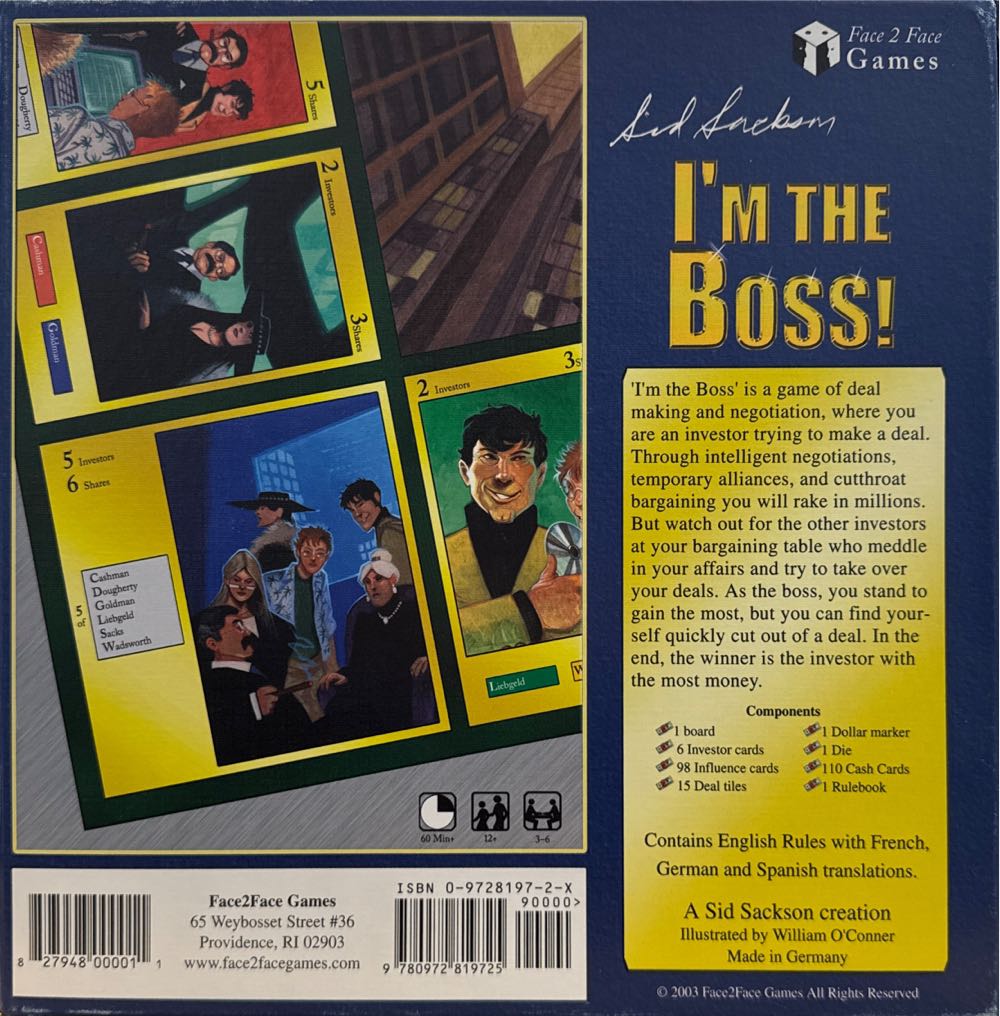 Im The Boss  (3-6) board game collectible [Barcode 9780972819725] - Main Image 2