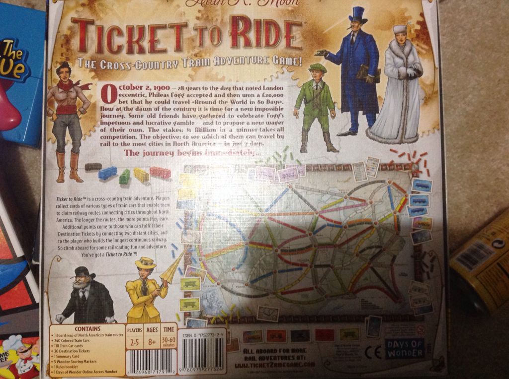 Ticket To Ride  (2-5) board game collectible [Barcode 9780975277324] - Main Image 2