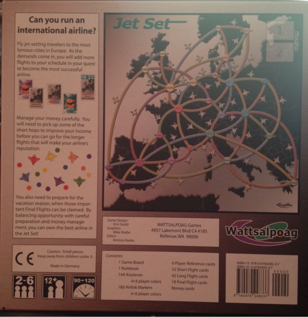 Jet Set   (2-6) board game collectible [Barcode 9780979248337] - Main Image 2