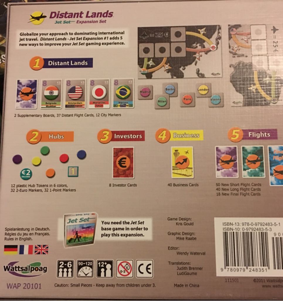 Jet Set Distant Lands  (2-6) board game collectible [Barcode 9780979248351] - Main Image 2