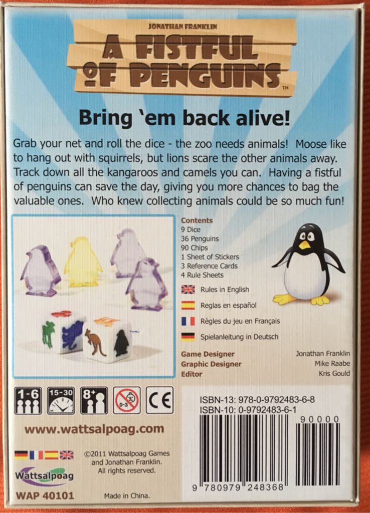 Fistful of Penguins, A  (1-6) board game collectible [Barcode 9780979248368] - Main Image 2