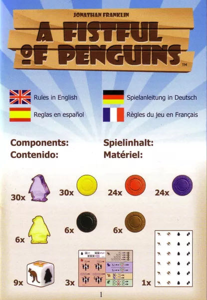Fistful of Penguins, A  (1-6) board game collectible [Barcode 9780979248368] - Main Image 3