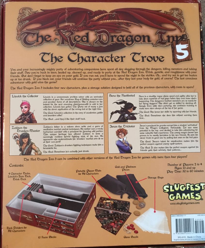 The Red Dragon Inn 5: The Character Trove  (2-4) board game collectible [Barcode 9780980209273] - Main Image 2